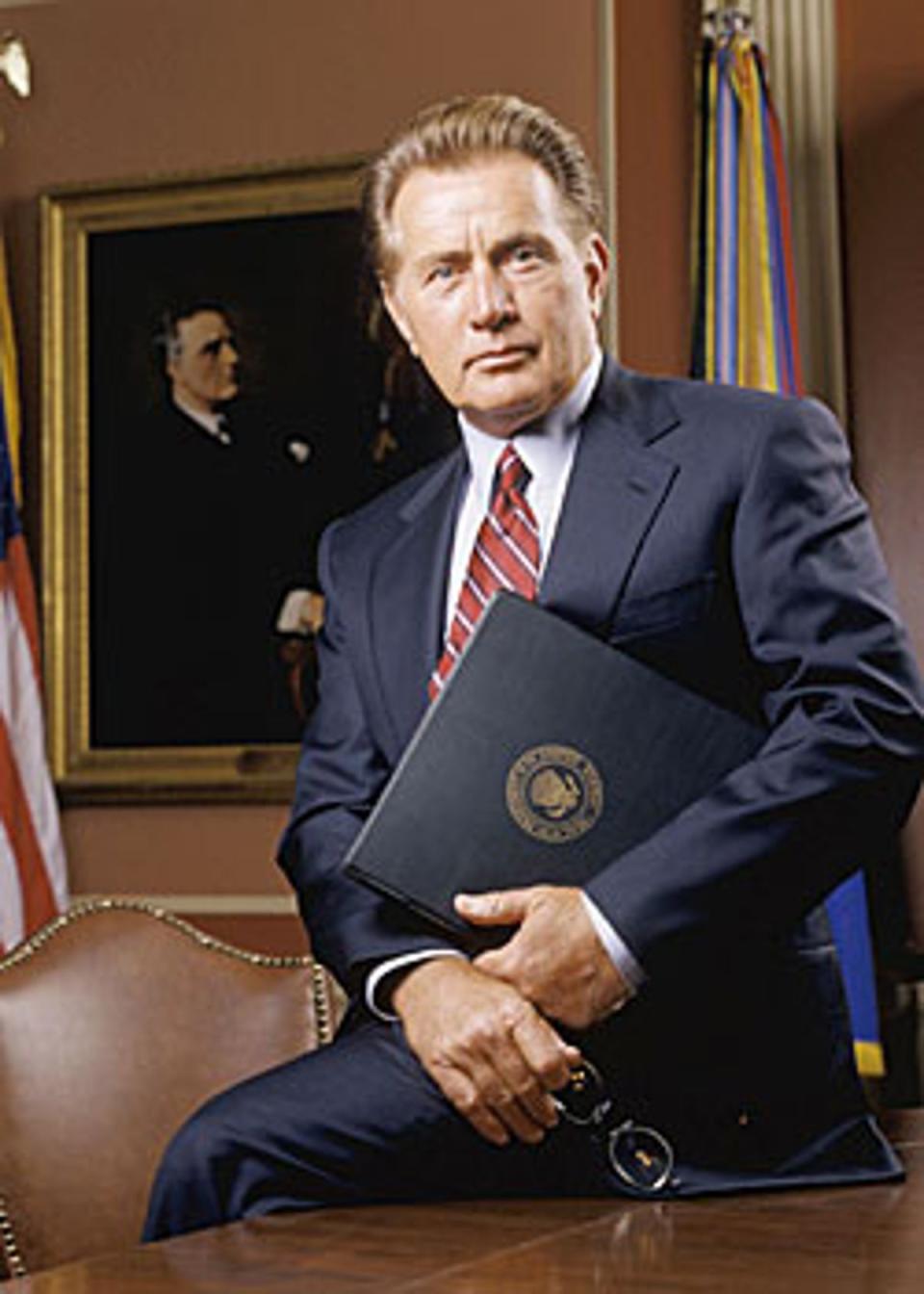 Martin Sheen as president Josiah Bartlett in the West Wing