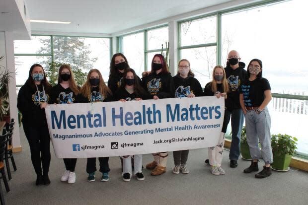 Sir John Franklin High School's mental health advocacy group spreads mental health awareness and resources within the school. Most of it has gone online during the pandemic. (Submitted by Denise Hurley - image credit)