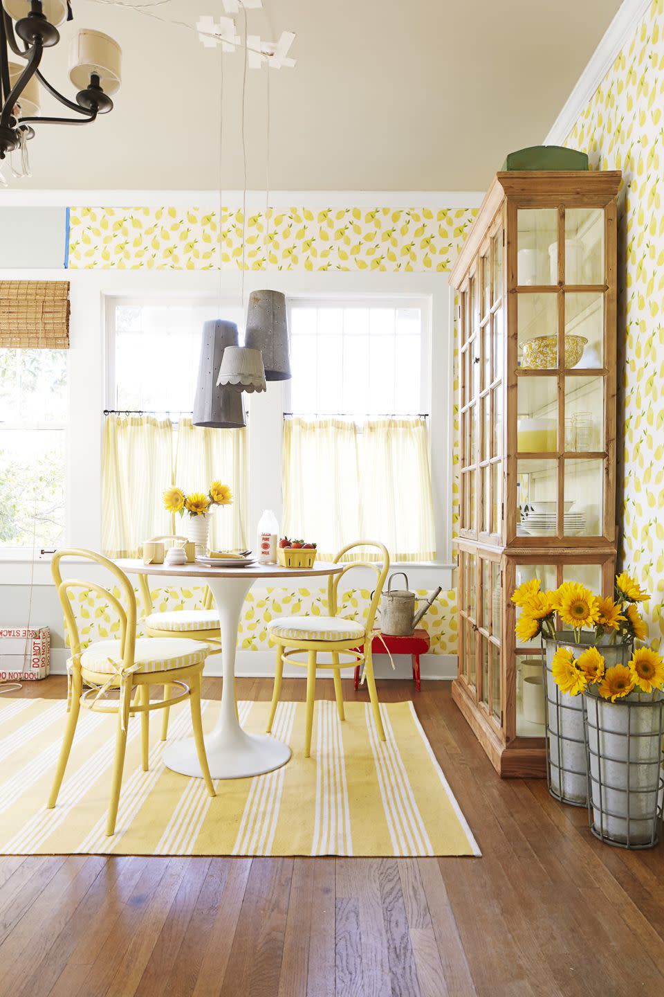 lemon wallpaper for kitchen breakfast nook