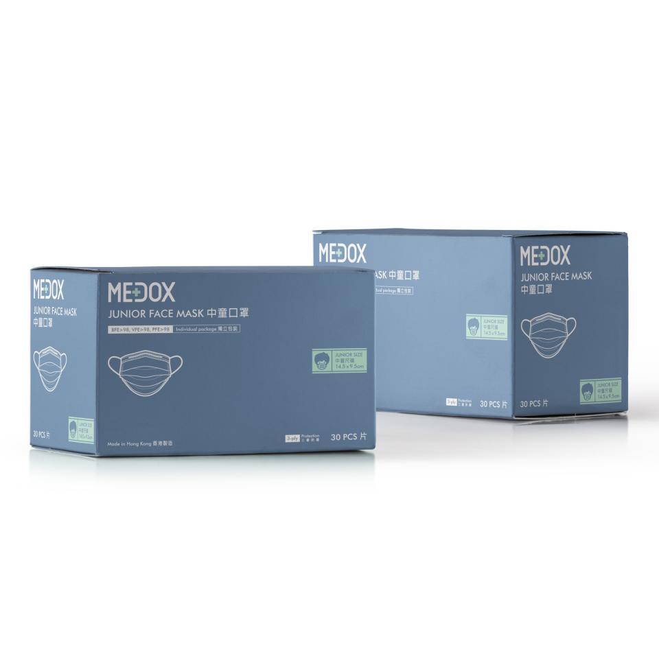 【Medox】香港製造中童口罩$150、家庭組合$330開售（22/05起至售完止）