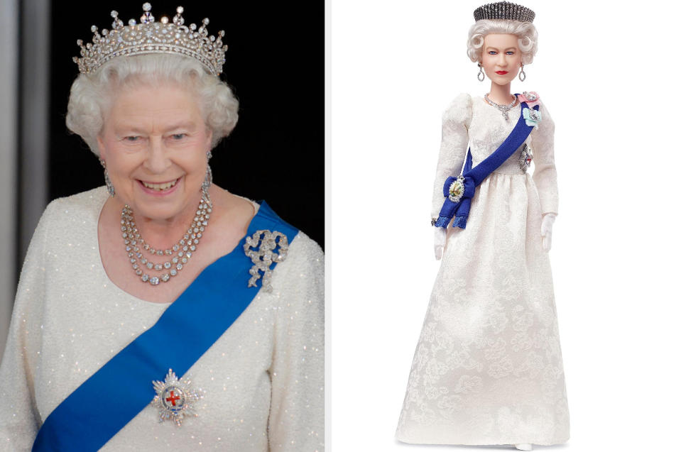 Queen Elizabeth II and her doll
