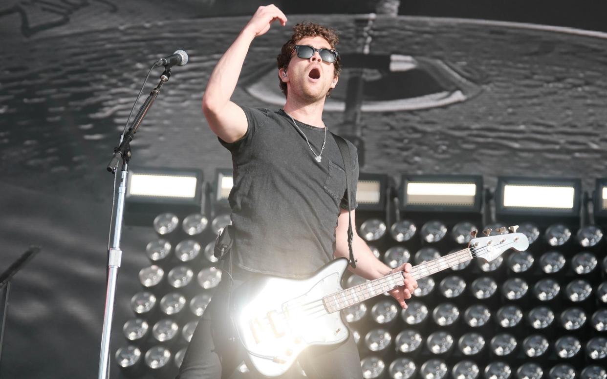 Royal Blood frontman Mike Kerr on stage in Dundee - Aimee Todd, AT/Avalon