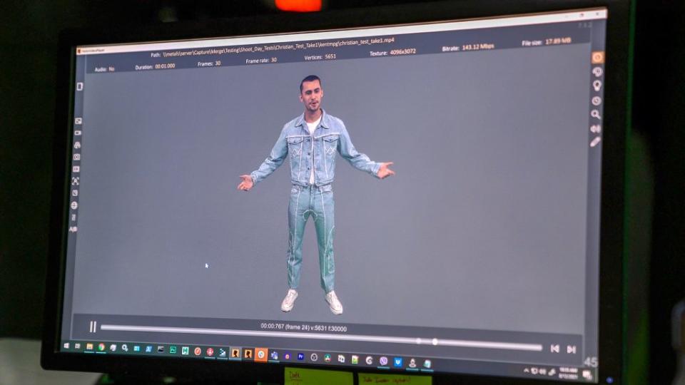 A sneak peek of Cowan’s hologram that is viewable in 360 degrees.<br>Credit: Yahoo