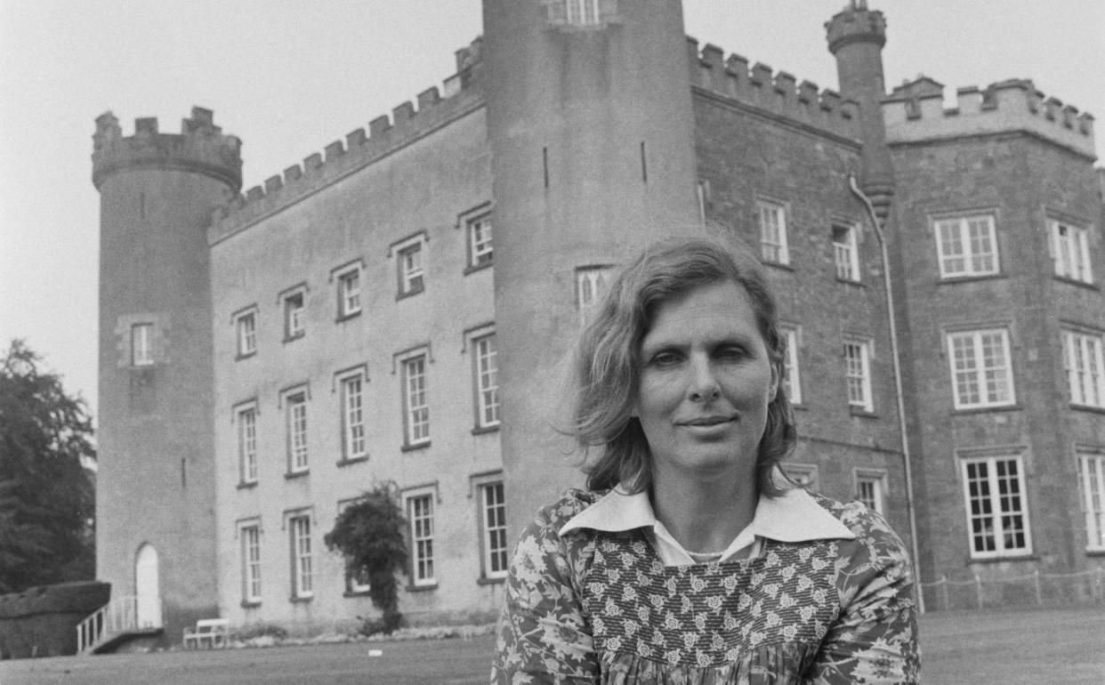 Valerie Pakenham in 1984 at Tullynally Castle, a ‘romantic Sleeping Beauty castle wrapped in woods’ - Daily Express/Hulton Archive/Getty Images