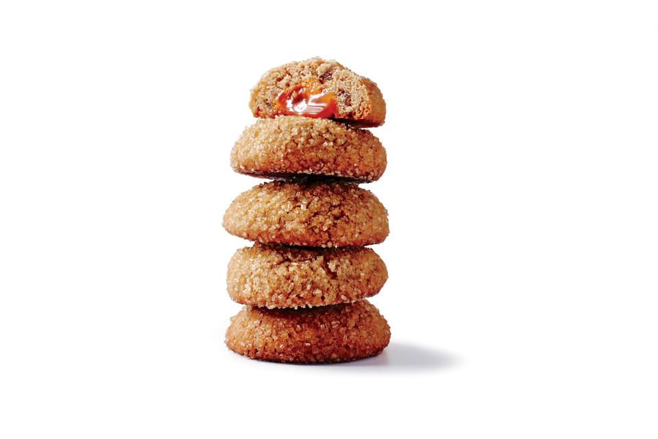 Caramel-Stuffed Ginger Cookies