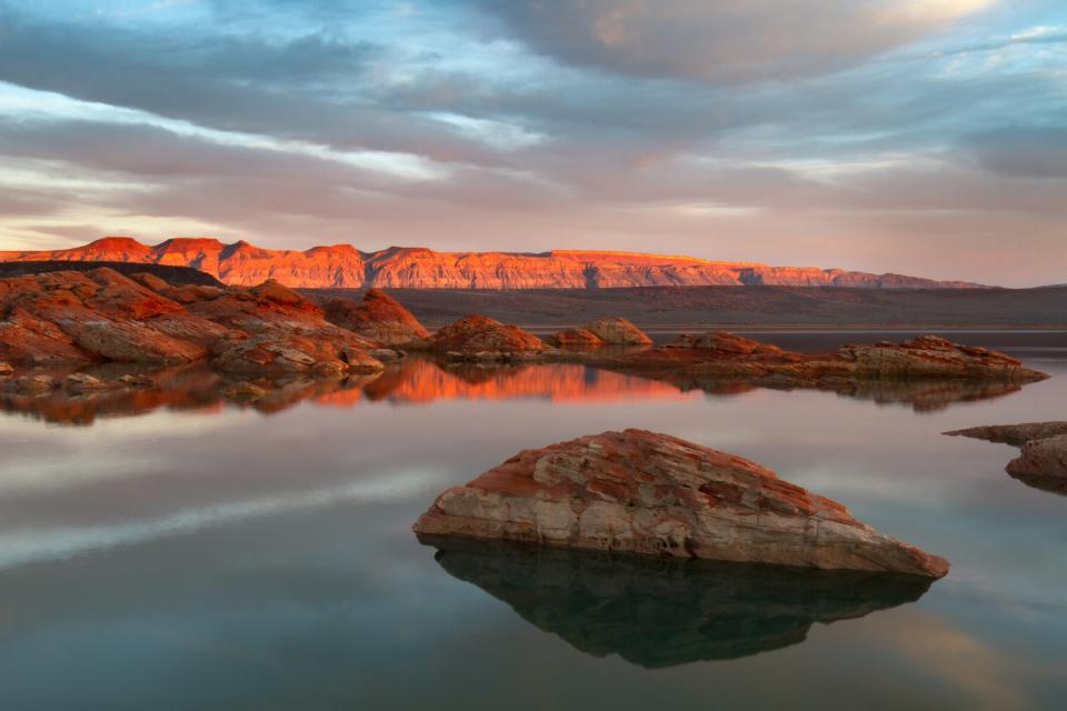 Sand Hollow State Park at sunset