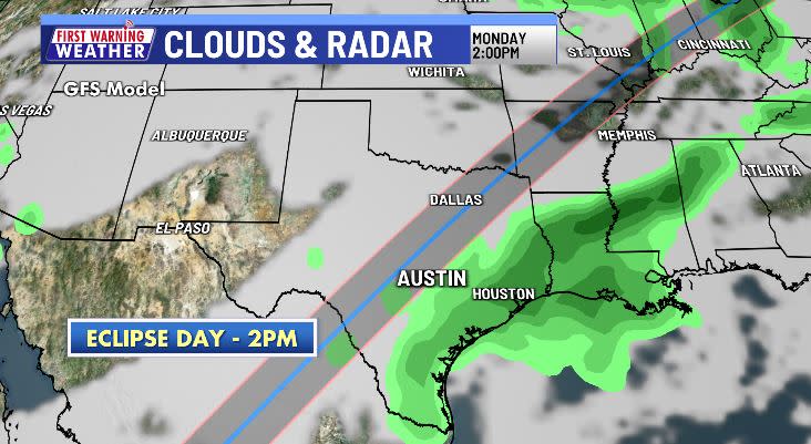 The American model’s forecast for Monday, April 8th