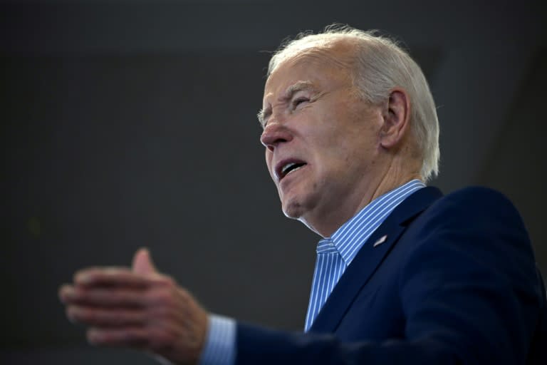 US President Joe Biden said Washington and its allies would hold Iran 'accountable' (ANDREW CABALLERO-REYNOLDS)
