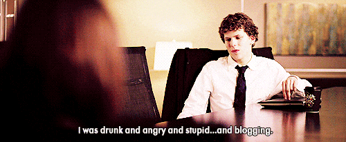 The Social Network - blogging gif