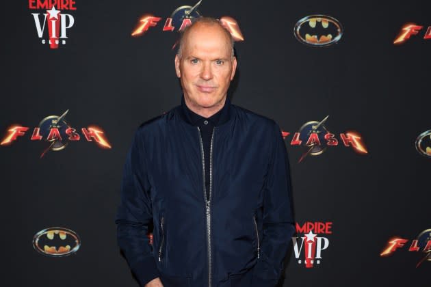 Michael Keaton attends a screening of Tim Burton's 'Batman' followed by 'The Flash' in London, England.  - Credit: Lia Toby/Getty Images for Warner Bros Discovery 