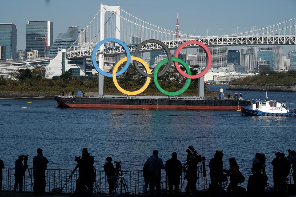 Japan Olympics Tokyo Rings Return (Copyright 2020 The Associated Press. All rights reserved)