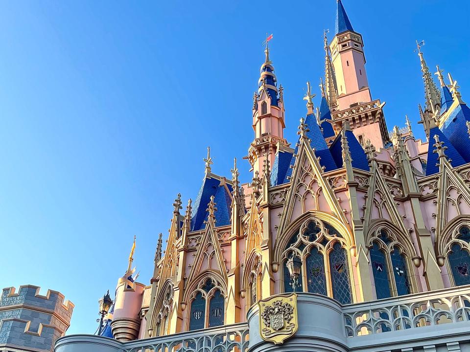 view of cinderella castle at disney world