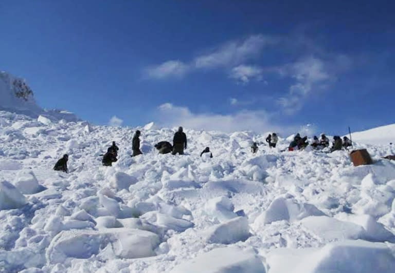 India and Pakistan have deployed around 3,000 troops on the glacier, where winter temperatures plummet to minus 70 degrees Celsius, with blizzards gusting at speeds of 160 kilometres (100 miles) per hour