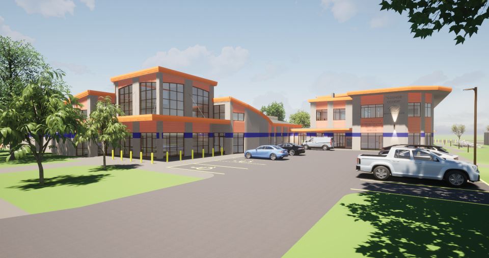 This rendering shows an expansion of the Boys & Girls Club in Oshkosh, which will be completed in stages through this year and next and add more programming and outdoor space.