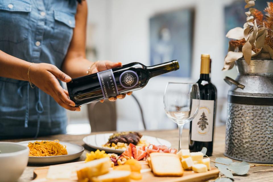 Martha Stewart Wine Co. Bottle Being Poured