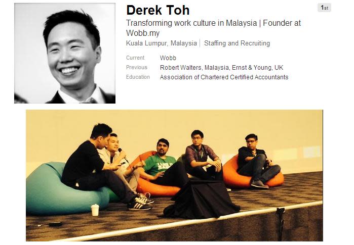 Image Credit: Linkedin.com (Derek Toh’s profile)