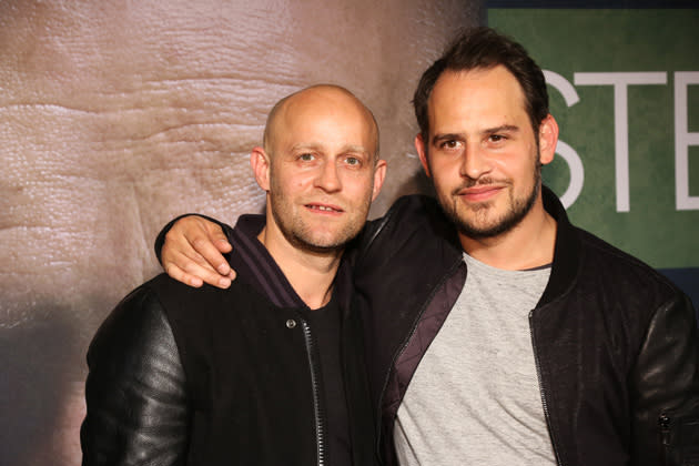 Jürgen Vogel und Moritz Bleibtreu bei der „Stereo“-Premiere in Köln. (Bild: ddp images)