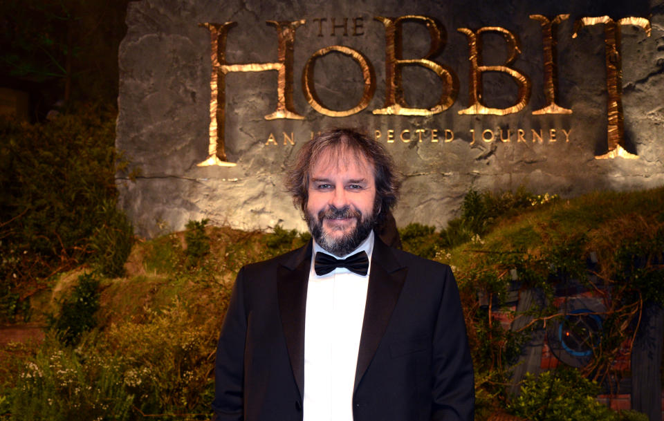 Director Peter Jackson arrives at the UK premiere of "The Hobbit: An Unexpected Journey" at The Odeon Leicester Square, London on Wednesday, Dec. 12, 2012. (Photo by Jon Furniss/Invision/AP)