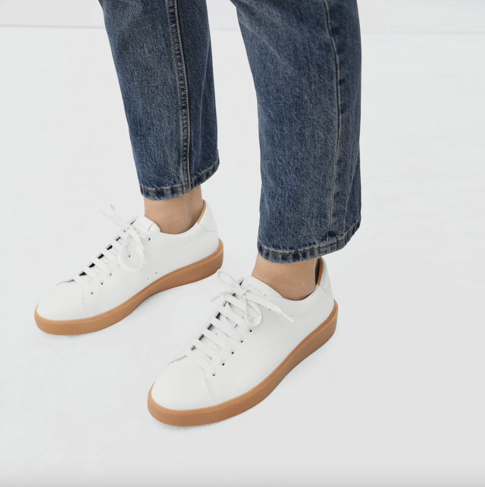 The ReLeather Tennis Shoe (photo via Everlane)