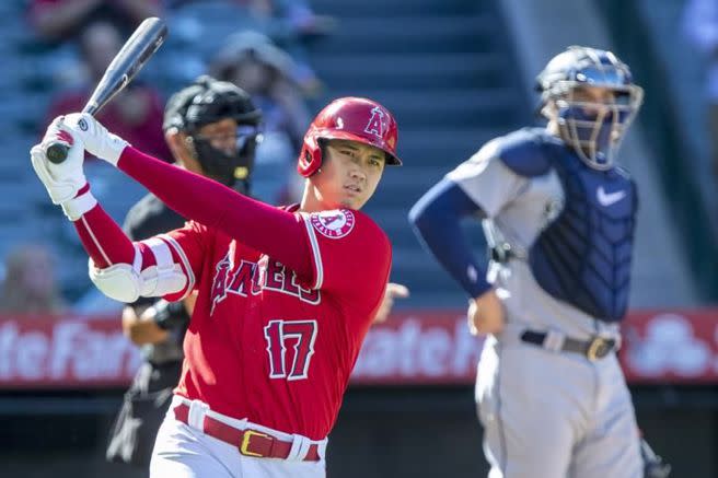 大谷翔平本季投打俱佳。（美聯社）