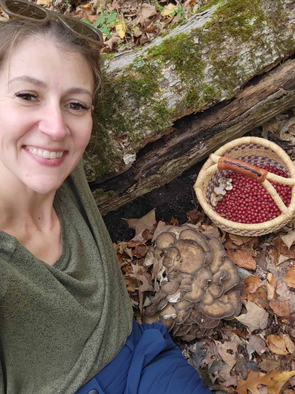 Mushrooms and berries foraged by Alexandra Bottone.