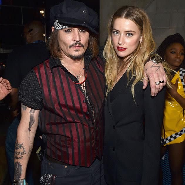 Johnny Depp and Amber. Source: Getty