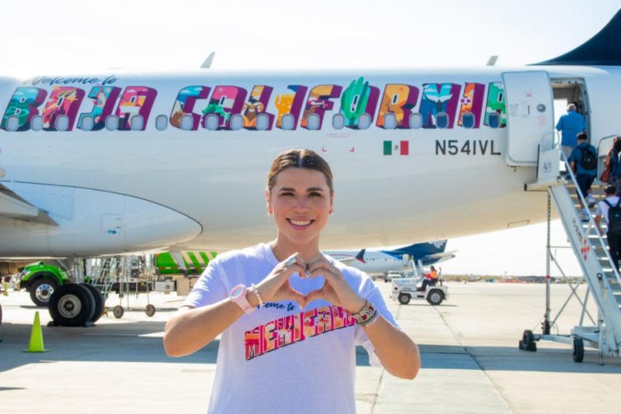 Gobernadora Marina del Pilar inaugura nuevas conexiones aéreas para Baja California