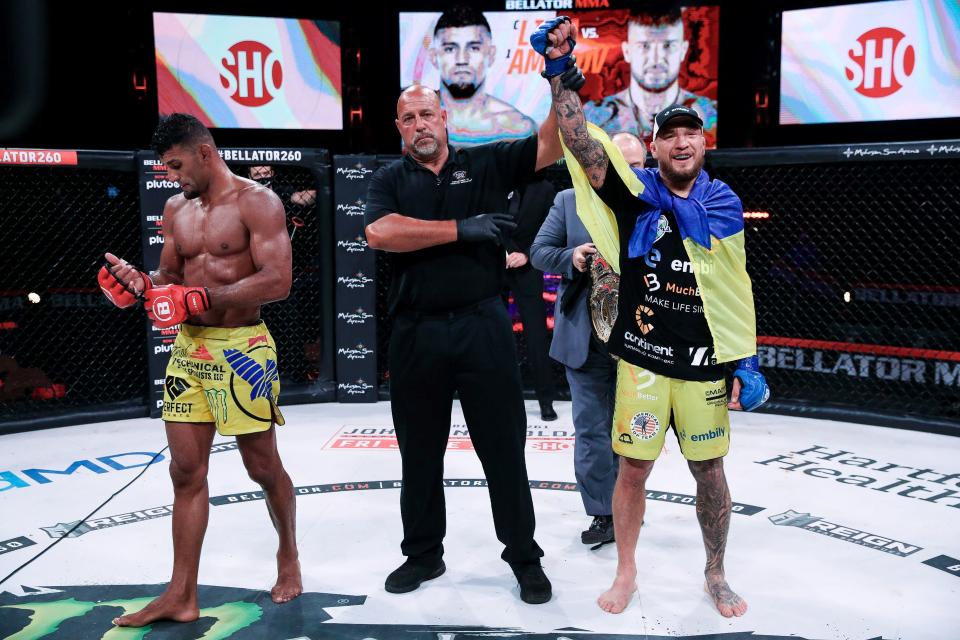 Yaroslav Amosov has won all 26 of his mixed martial arts contests (Lucas Noonan/Bellator MMA)