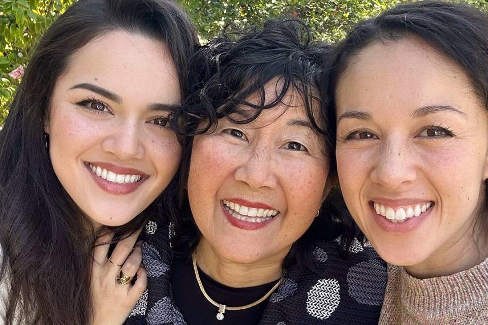 Kina Grannis/Instagram Kina Grannis with her mom and sister