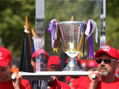  The Premiership Cup is seen during the 2013 AFL Grand Final Parade on September 27, 2013 in Melbourne, Australia. Photo: GETTY