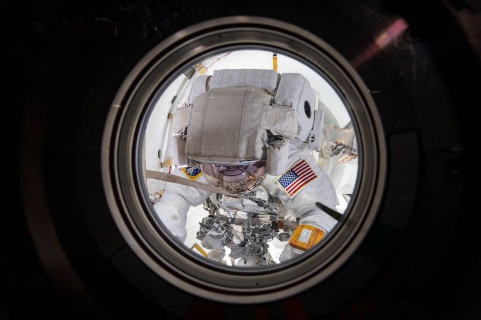 NASA astronaut Andrew Morgan in his U.S. spacesuit 