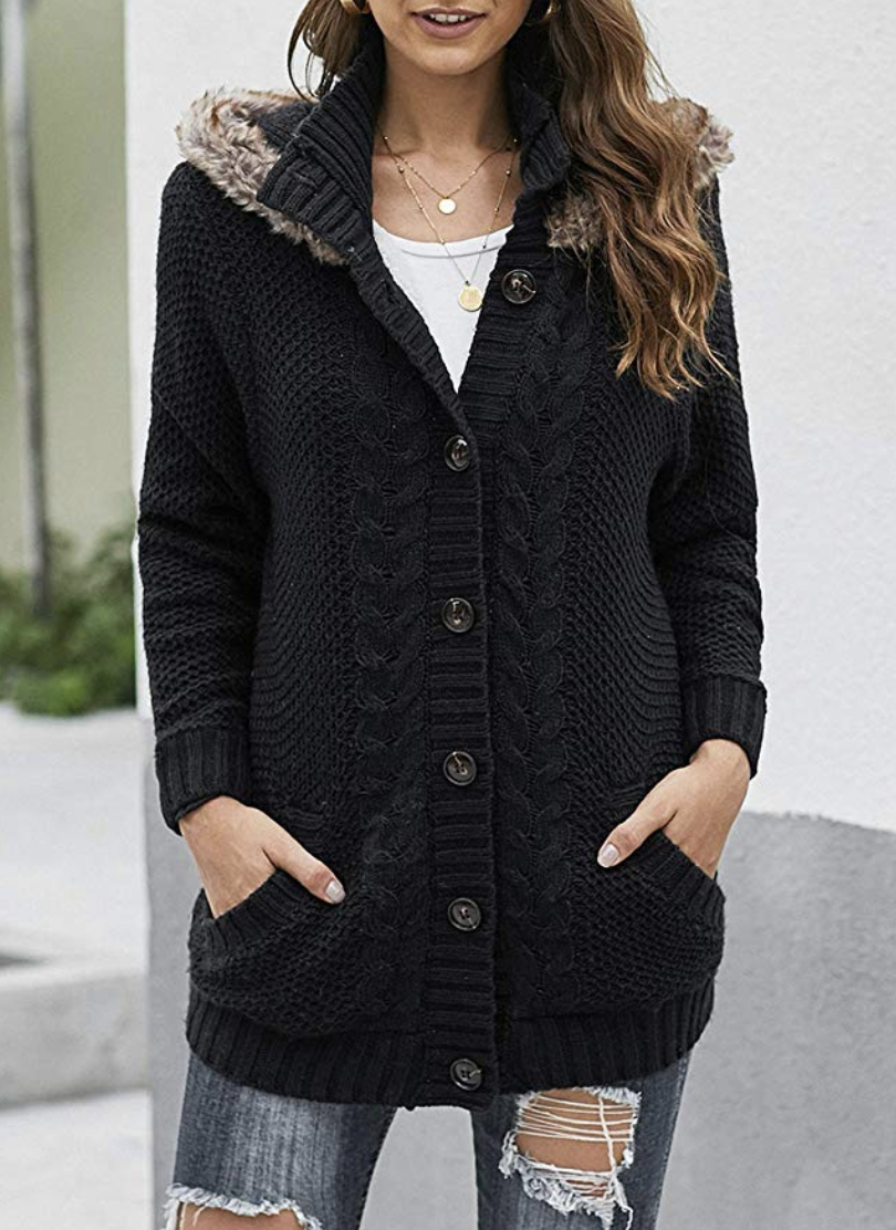 Sidefeel women's knit hooded cardigan. (Photo: Amazon)