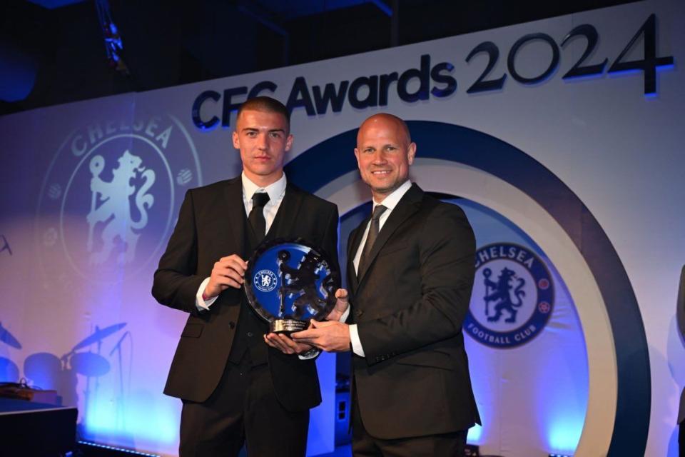 Alfie Gilchrist at Chelsea’s end of season awards