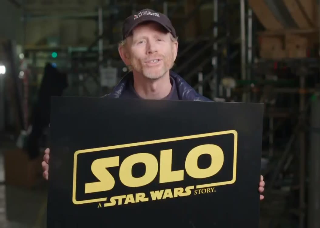 Ron Howard reveals the title of ‘Solo: A Star Wars Story’ (credit: Ron Howard/Lucasfilm, Twitter)