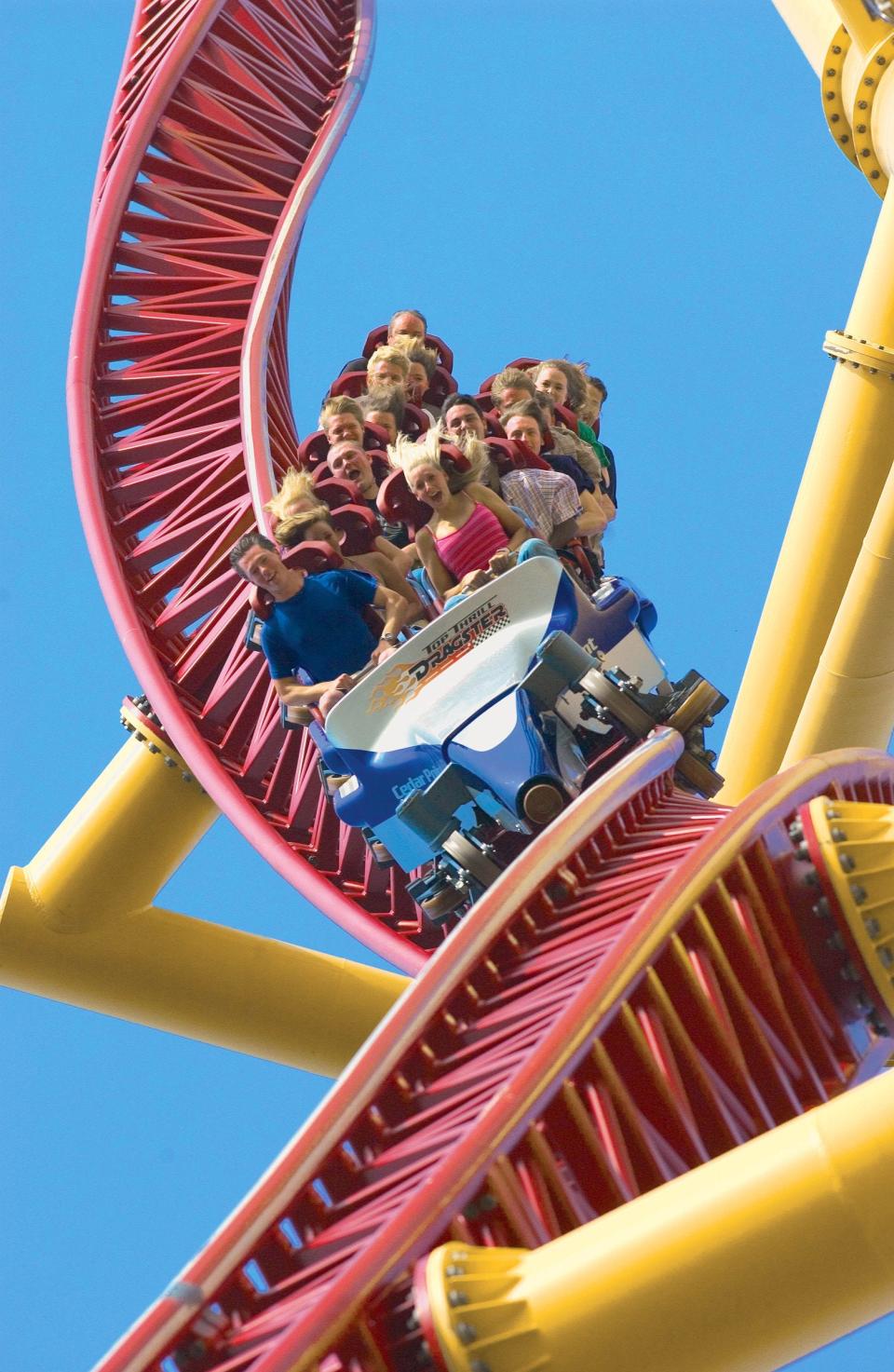 Top Thrill Dragster at Cedar Point throws you for a loop.