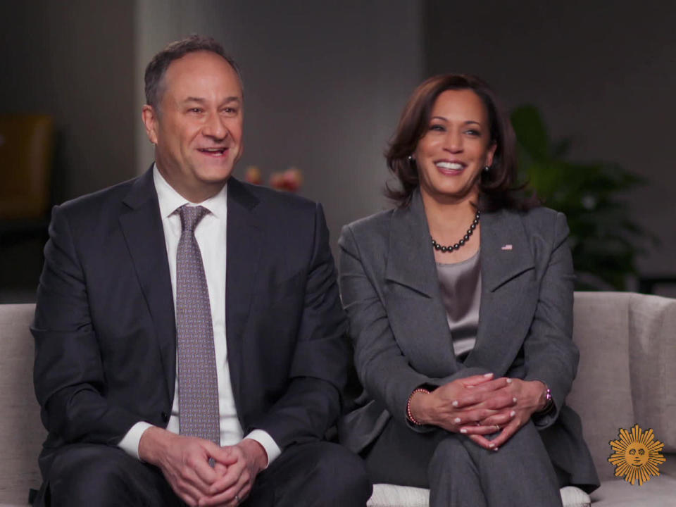 Vice President-Elect Kamala Harris and her husband, Douglas Emhoff. / Credit: CBS News