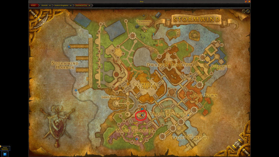 World of Warcraft Trading post location