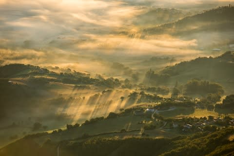 A landscape in the Marche - Credit: getty