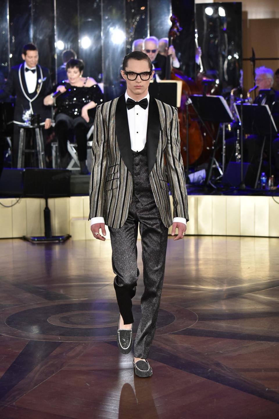 Dolce & Gabbana presented their Alta Sartoria menswear to a crowd that included Nick Jonas, Trevor Noah, and Steve Harvey.