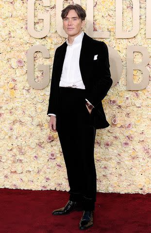 <p> Monica Schipper/GA/The Hollywood Reporter via Getty</p> Cillian Murphy at the Golden Globes 2024