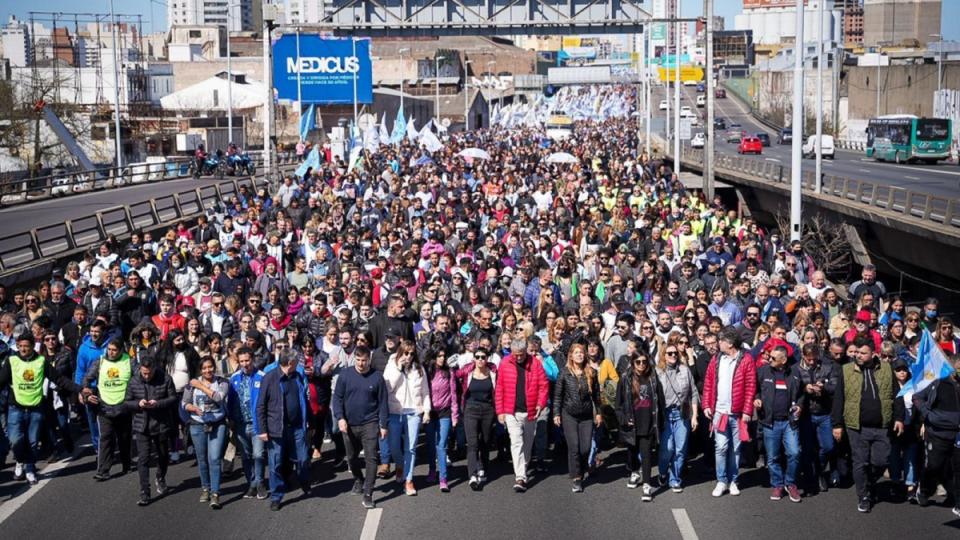 Marcha por el atentado a Cristina Kirchner / Télam