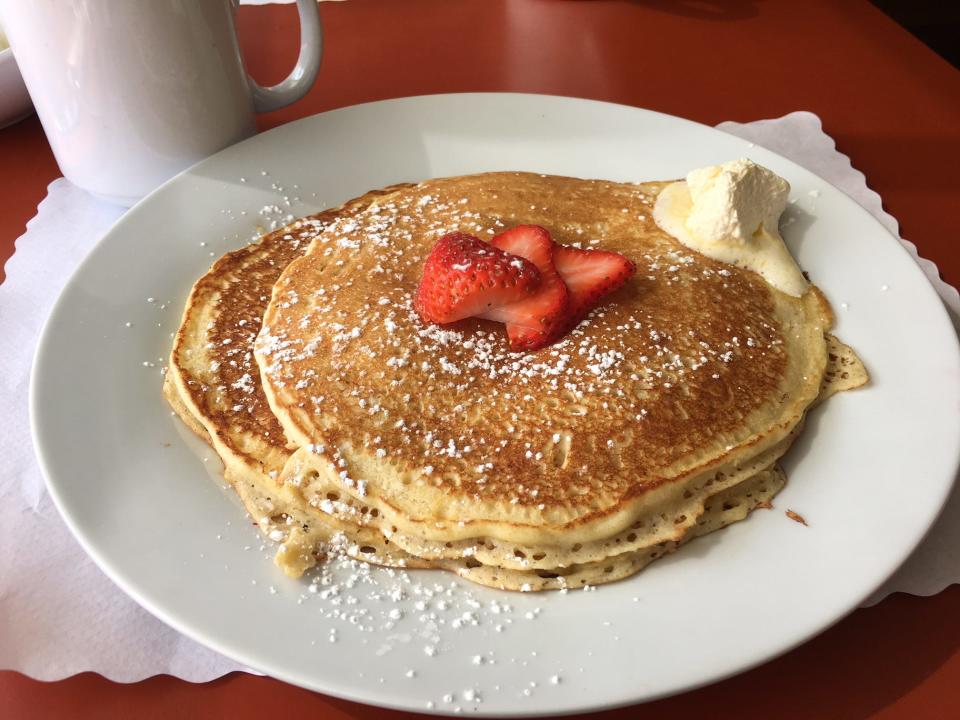 The pancakes are light, fluffy and slightly sweet at Good Friends Cafe in West Dennis.