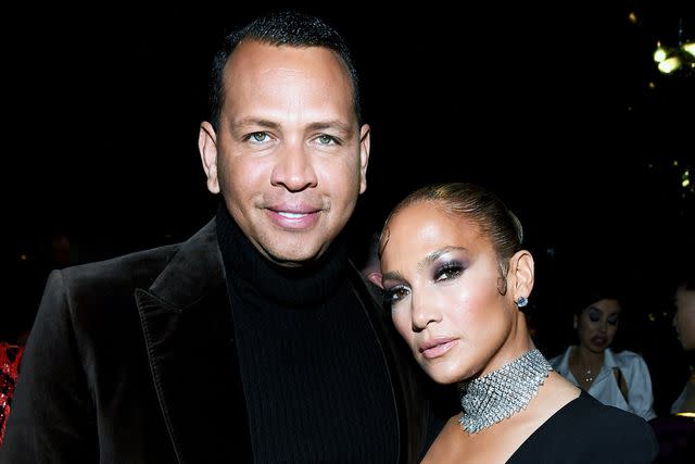 <p>Kevin Mazur/Getty</p> Alex Rodriguez and Jennifer Lopez