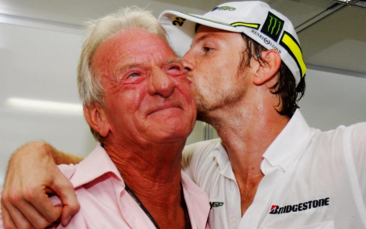 Jenson Button and his dad - Getty Images Sport