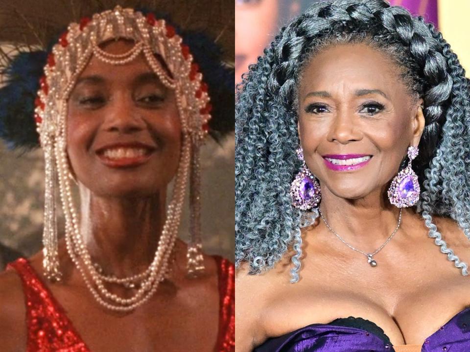 Left: Margaret Avery as Shug Avery in "The Color Purple." Right: Avery in December 2023.