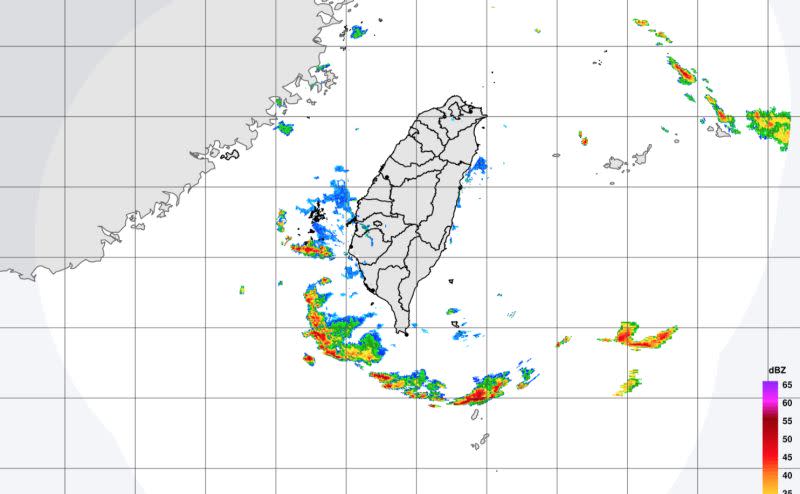 ▲中央氣象局表示，今（19）日各地大多為多雲到晴，清晨至上午西半部地區有零星短暫陣雨，午後則是在南部、東半部地區及其他山區有局部短暫雷陣雨。（圖／翻攝自中央氣象局）