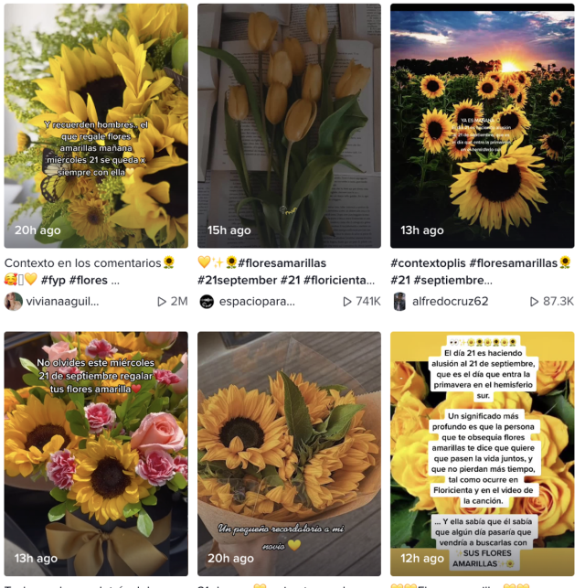 “Regalar flores amarillas el 21 de septiembre”, la propuesta que causa  furor en TikTok