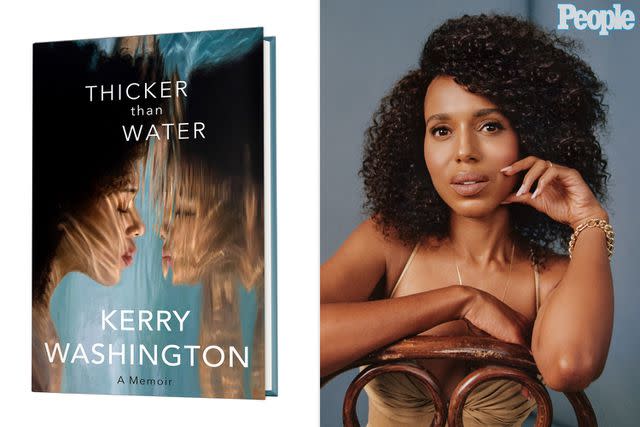 <p>Josefina Santos</p> Kerry Washington's memoir, Thicker Than Water (left) and at a photo shoot for PEOPLE (right)