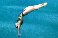 <p>Esther Qin of Australia competes in the Women’s Diving 3m Springboard Preliminary Round on Day 7 of the Rio 2016 Olympic Games at Maria Lenk Aquatics Centre on August 12, 2016 in Rio de Janeiro, Brazil. (Photo by Dean Mouhtaropoulos/Getty Images) </p>