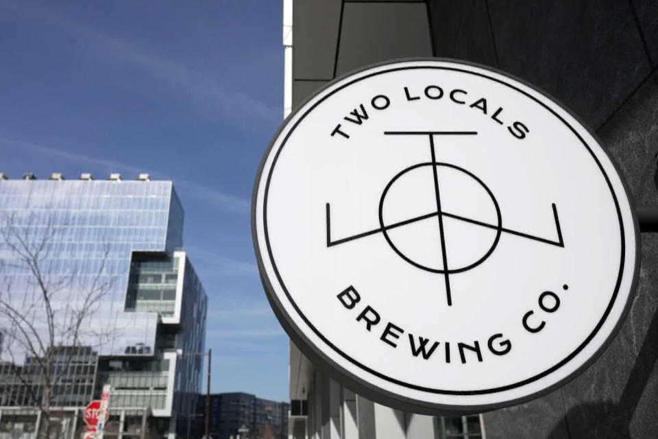 Screengrab from video showing the exterior of  Two Locals Brewing Co. (NBC News)